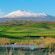 Monte Etna en medio del campo